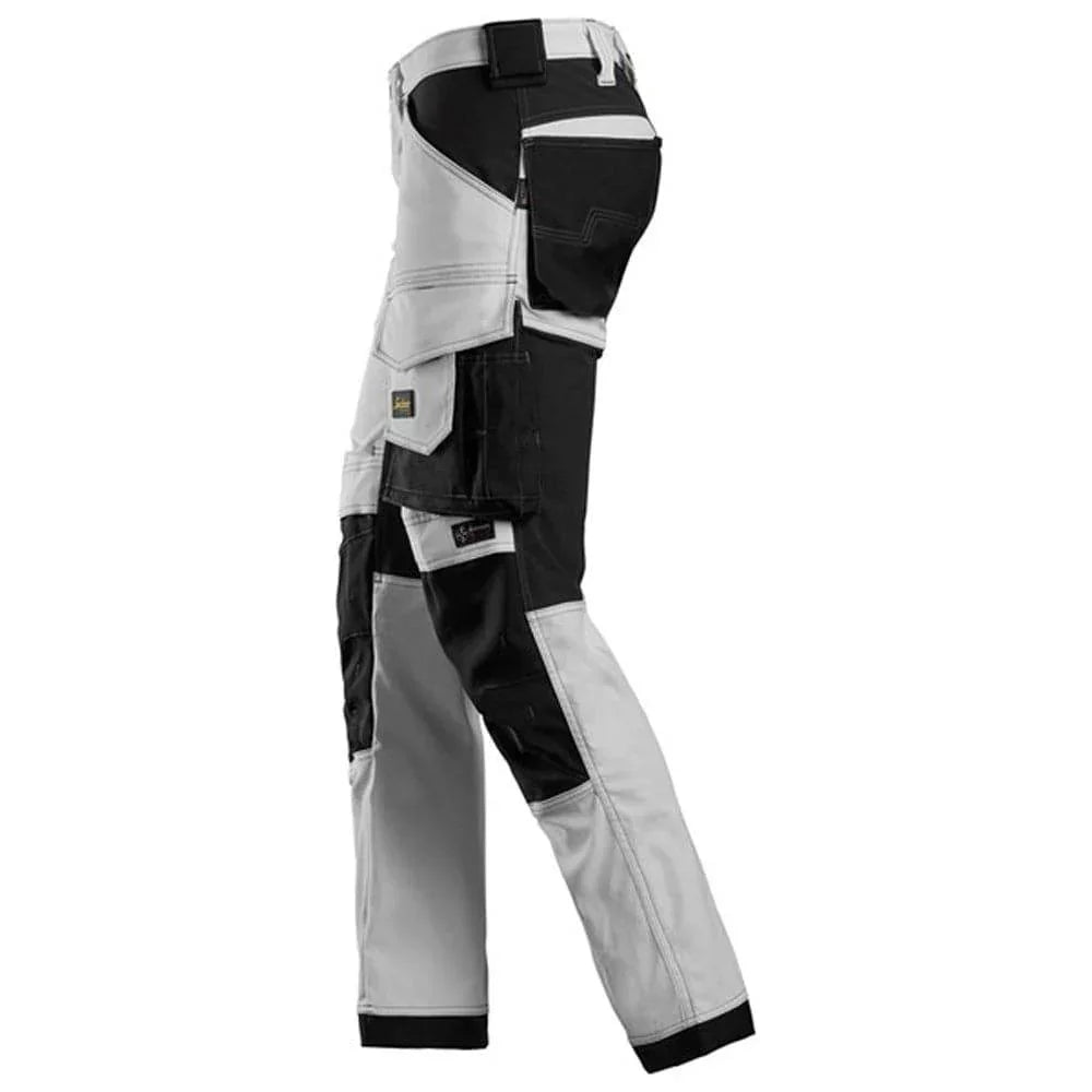 Snickers 6341 AllroundWork Stretch Trousers White Snickers Size 100 (35" Waist, 30" Leg)