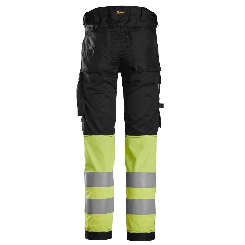 Snickers 6334 High-Vis Class 1 Stretch Trousers