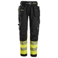 Snickers 6934 Hi-Vis Class 1 Stretch Work Trousers Holster Pockets