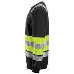 Snickers 8031 High-Vis Class 1 Sweatshirt Black/Yellow 3XL