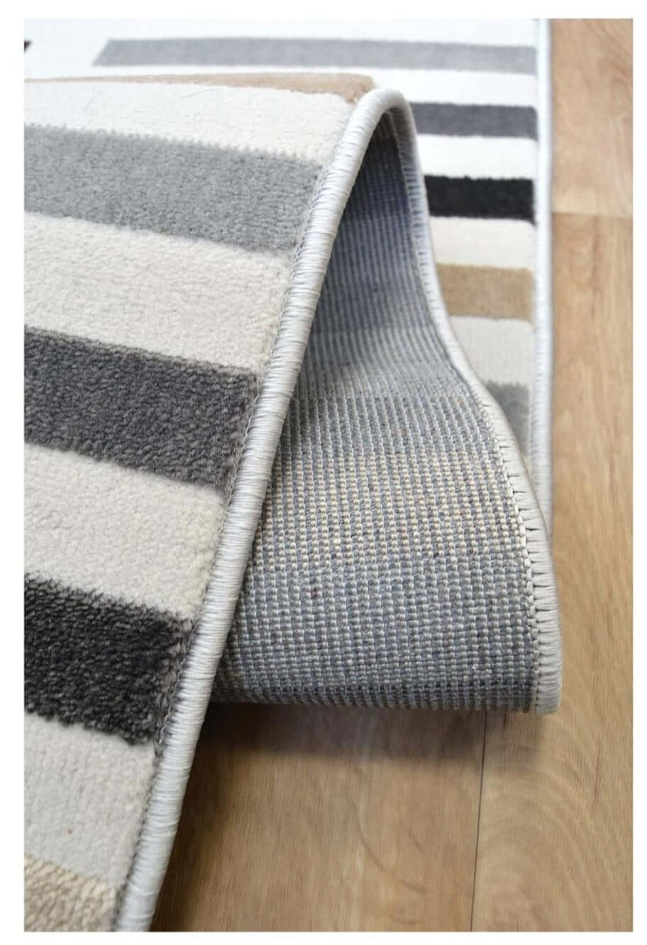 Abstract Multicolour Stripe Rug