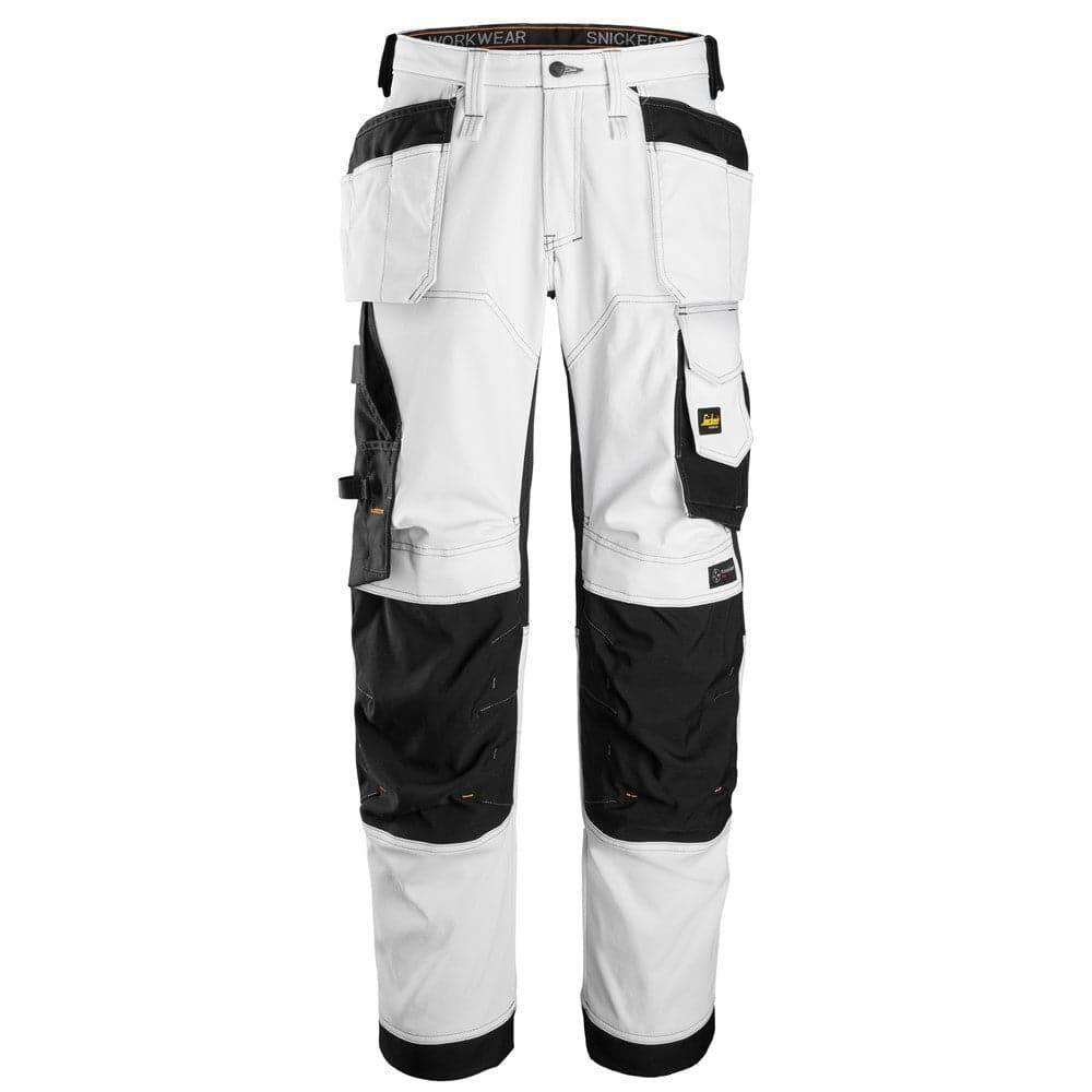 Snickers 6251 AllroundWork, Stretch Loose Fit Holster Pocket Work Trousers White