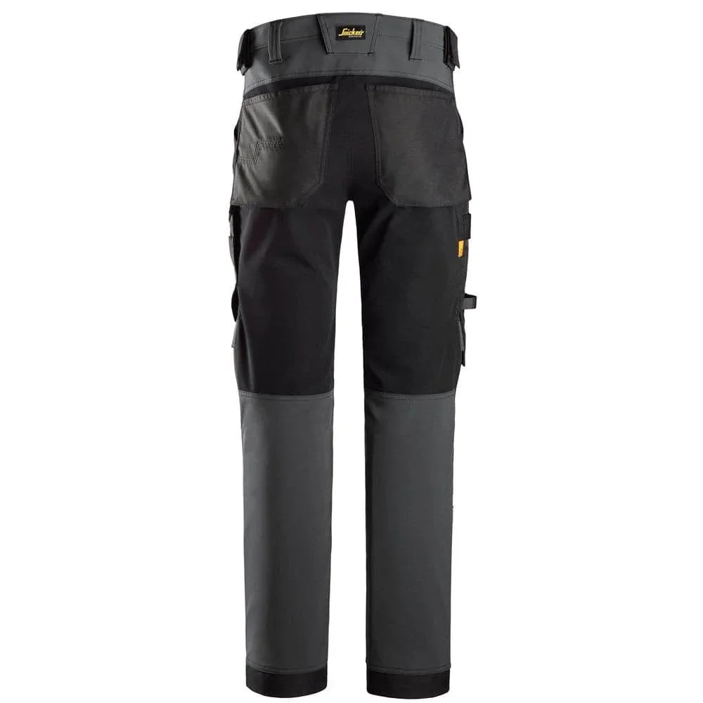 Snickers 6375 AllroundWork 4-way Stretch Trousers Steel Grey 30" Waist, 32" Leg