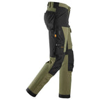 Snickers 6375 AllroundWork 4-way Stretch Trousers Khaki Green