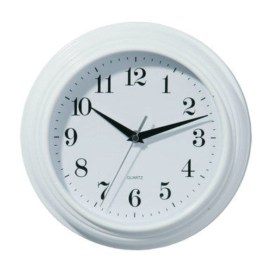 25cm Dia Vintage White Wall Clock