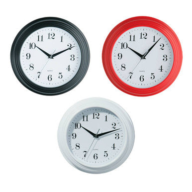 25cm Dia Vintage White Wall Clock