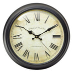 36cm Dia Black Lined Rim Wall Clock