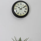 36cm Dia Black Lined Rim Wall Clock
