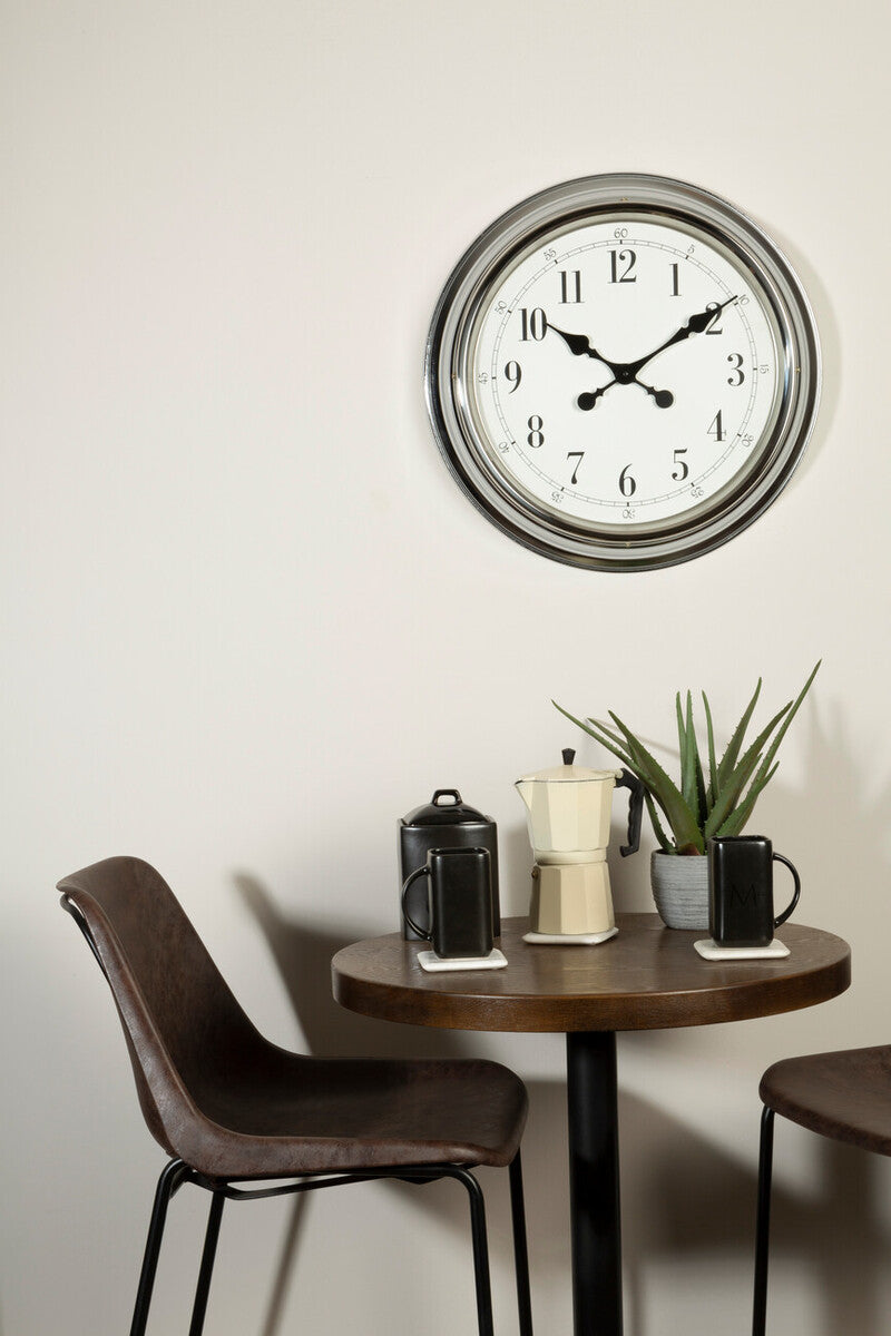 Chrome Finish Wall Clock