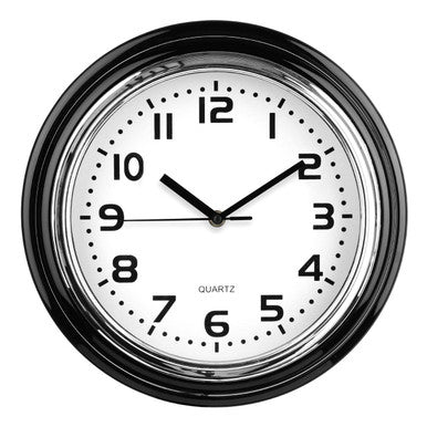 30cm Dia Chrome Finish Wall Clock