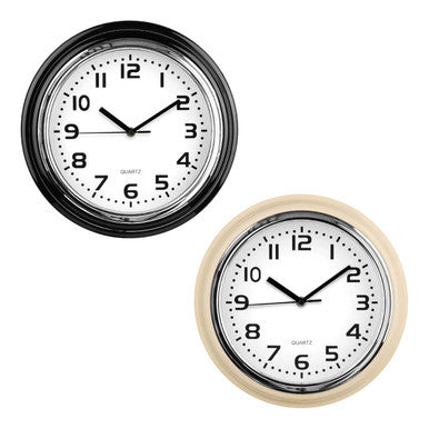 30cm Dia Chrome Finish Wall Clock