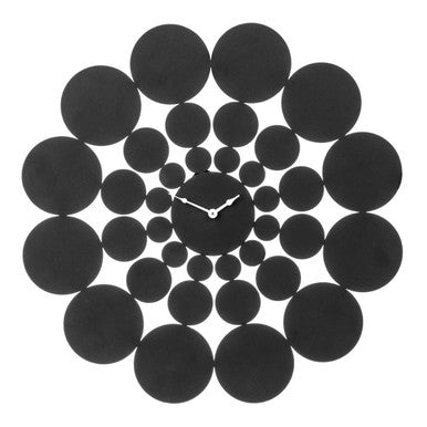 51cm Dia Black Discs Design Wall Clock