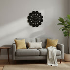 51cm Dia Black Discs Design Wall Clock