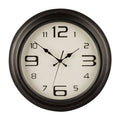 44cm Dia Matt Black Metal Wall Clock