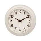 Cream Metal White Face Wall Clock