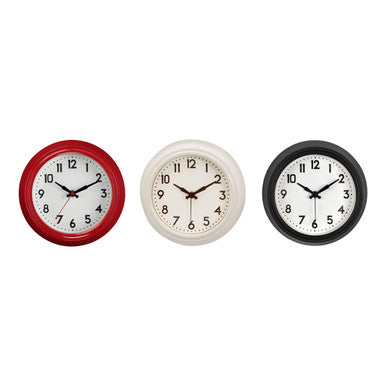 Cream Metal White Face Wall Clock