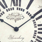White Antique Finish Wall Clock