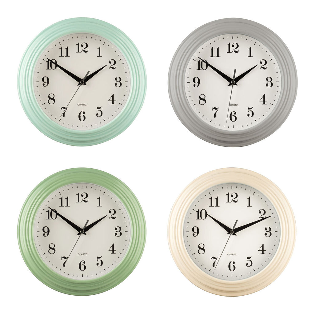 25cm Dia Vintage Cream Wall Clock