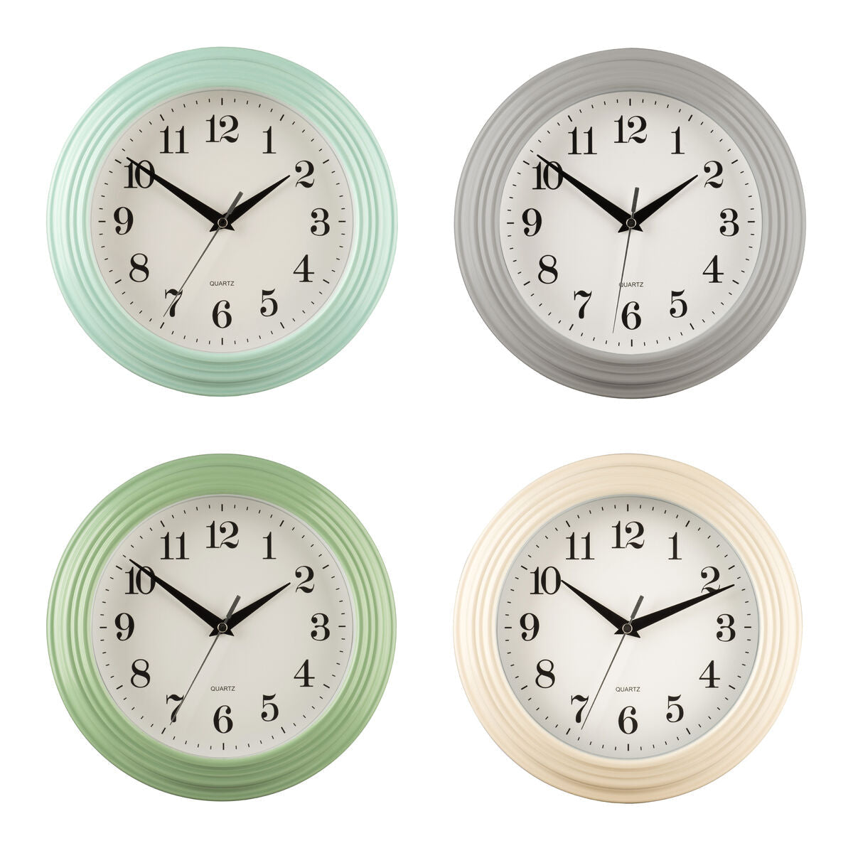 25cm Dia Vintage Cream Wall Clock