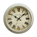 35cm Dia Grey Finish Wall Clock