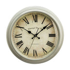 35cm Dia Grey Finish Wall Clock