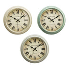 35cm Dia Grey Finish Wall Clock