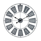 70cm Dia Grey Metal Small Wall Clock