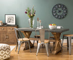 70cm Dia Grey Metal Small Wall Clock