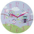 Kids 25cm Dia Owl Wall Clock