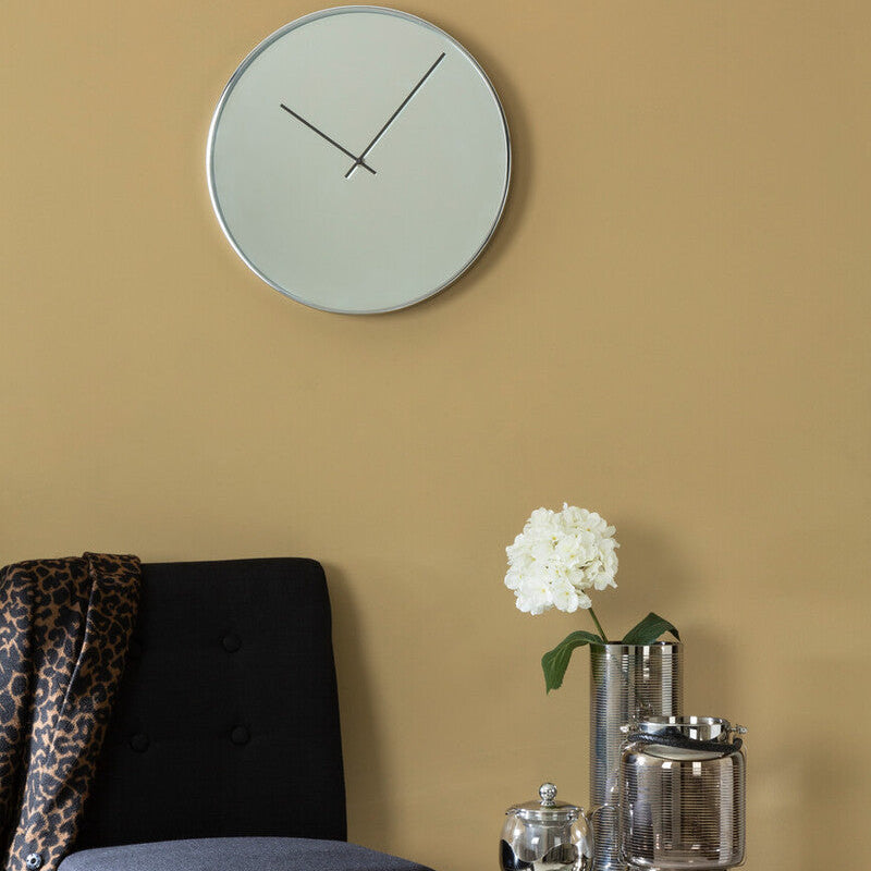 40cm Dia Chrome and Mirror Wall Clock
