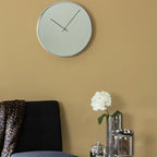 40cm Dia Chrome and Mirror Wall Clock