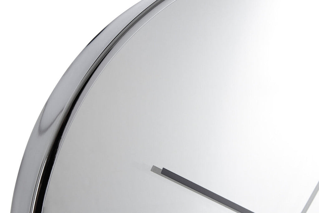 40cm Dia Chrome and Mirror Wall Clock