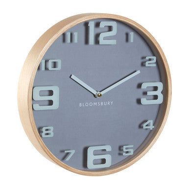 31.5cm Dia Grey Wall Clock