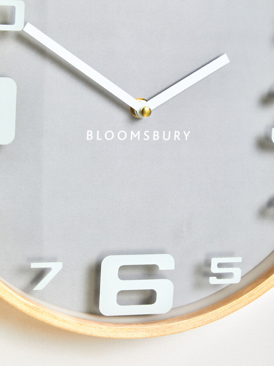 31.5cm Dia Grey Wall Clock
