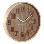 30cm Dia Brown Grain Small Wall Clock