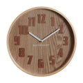 30cm Dia Brown Grain Small Wall Clock