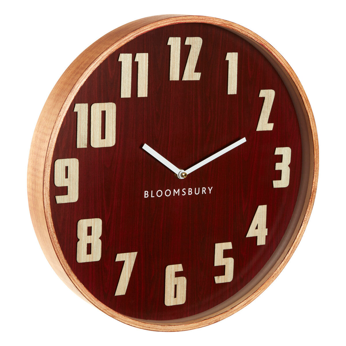 40cm Dia Red Grain Large Wall Clock