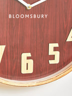 40cm Dia Red Grain Large Wall Clock