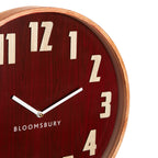 40cm Dia Red Grain Large Wall Clock
