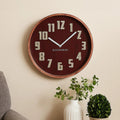 40cm Dia Red Grain Large Wall Clock