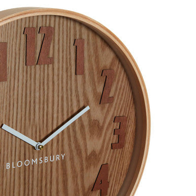 40cm Dia Brown Grain Large Wall Clock