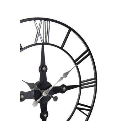 Black and Silver Wall Clock