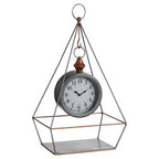 Antique Silver Finish Table Clock