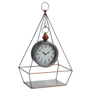 Antique Silver Finish Table Clock