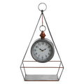 Antique Silver Finish Table Clock