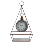 Antique Silver Finish Table Clock