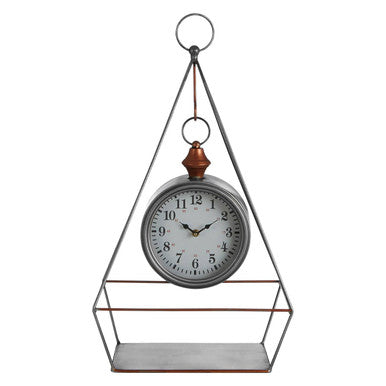 Antique Silver Finish Table Clock