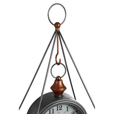 Antique Silver Finish Table Clock
