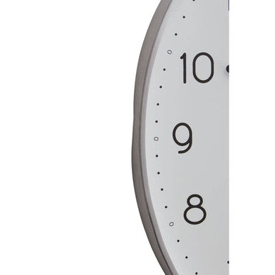 Oval Wall Clock with Silver Finish