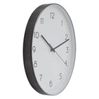 Oval Wall Clock with Dark Grey Finish